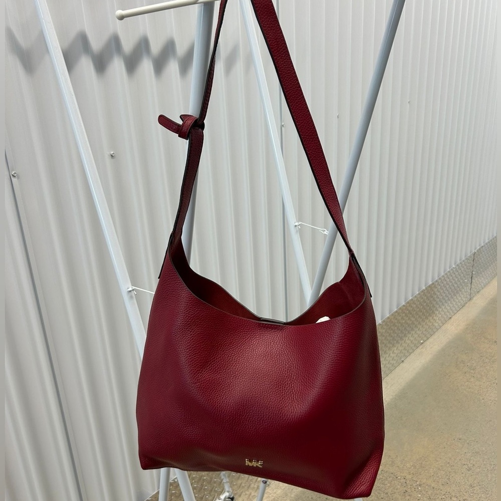 Michael Kors Junie Medium Hobo- Deep Red - Picture 5 of 9